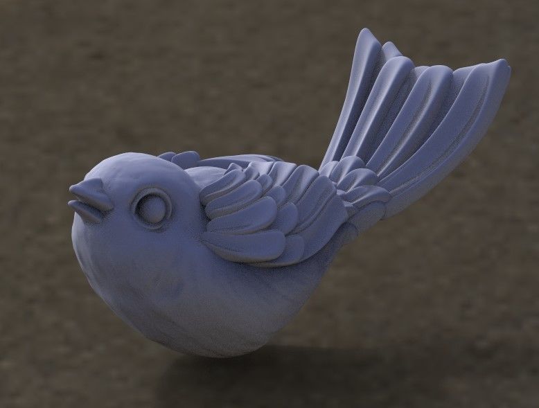 bird tit bullfinch Sparrow nightingale 3d model 3D print model_5