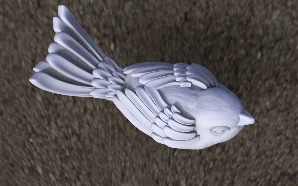 bird tit bullfinch Sparrow nightingale 3d model 3D print model_1