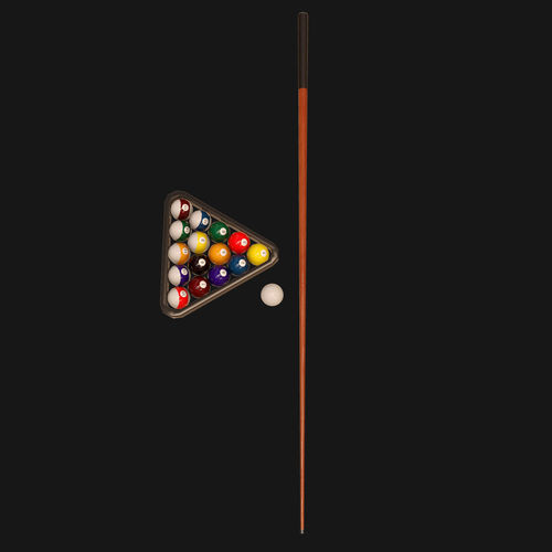 Billiards sports low poly 3d model  Low-poly 3D model