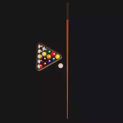 Billiards sports low poly 3d model 