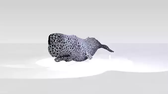 Whale Voronoi 3D model