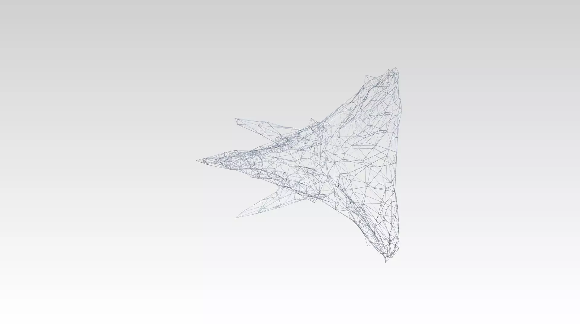 Triceratops Skull Wireframe 3D model_5
