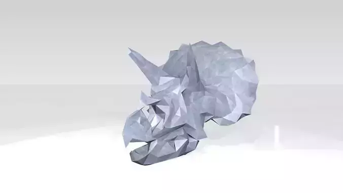 Triceratops Skull Low Poligonal 3D model