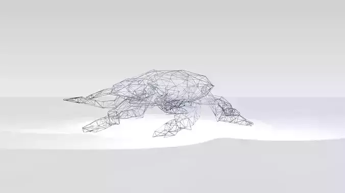 Stagbeetle Wireframe 3D model