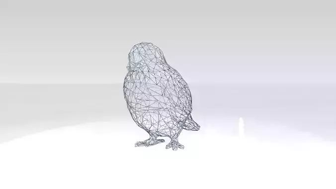 Sparrow Wireframe 3D model