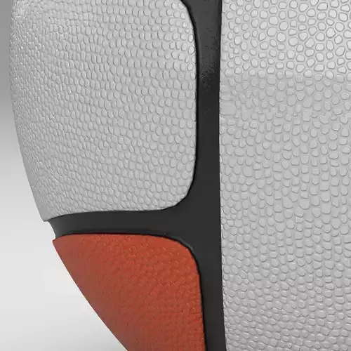 Basketball ball 4bicolor Low-poly 3D model