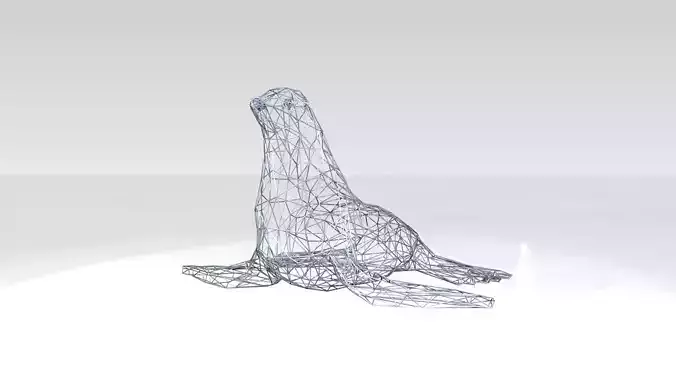 Seal Wireframe 3D model