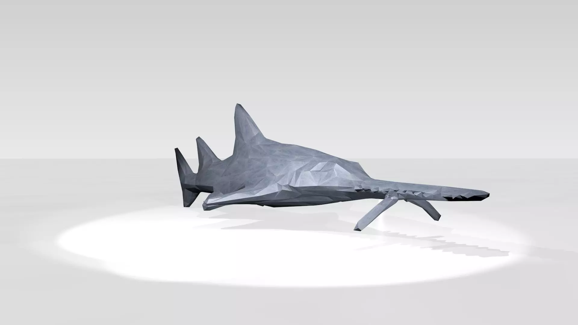 Sawshark Low Poligonal 3D model_0