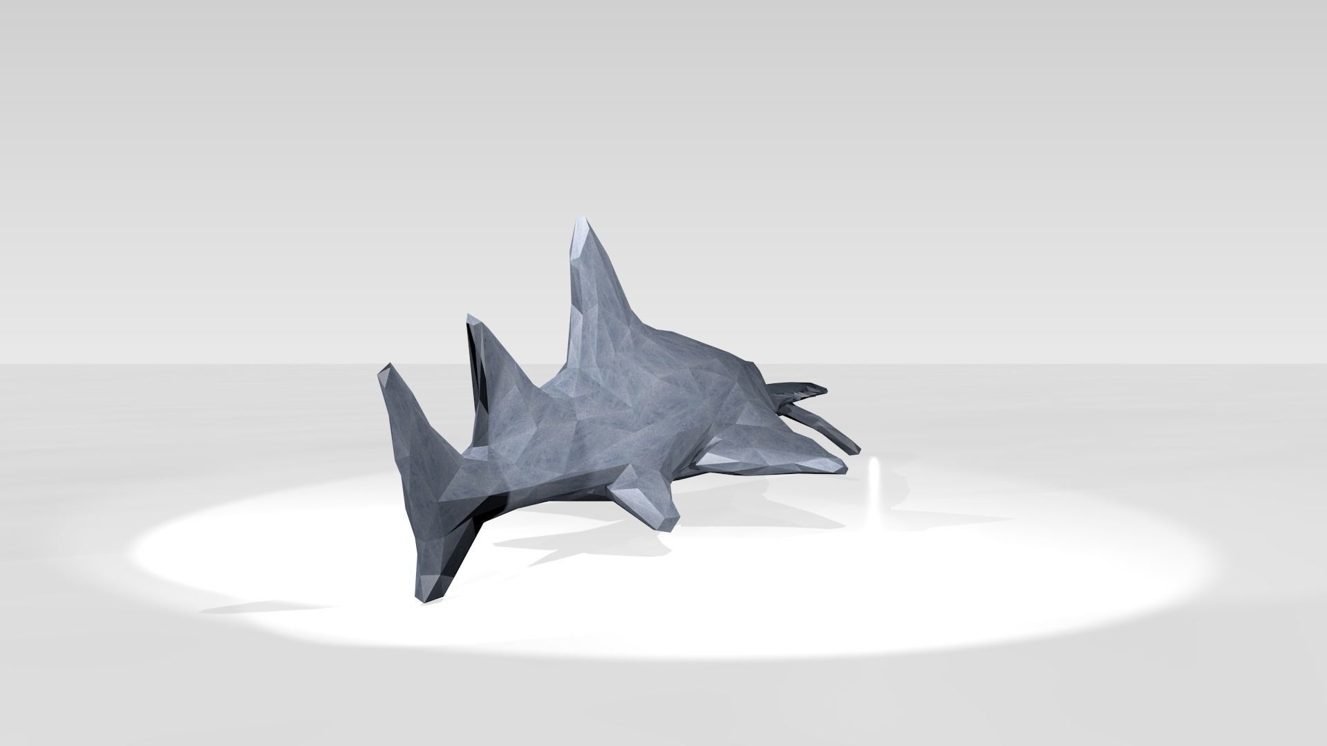 Sawshark Low Poligonal 3D model_3