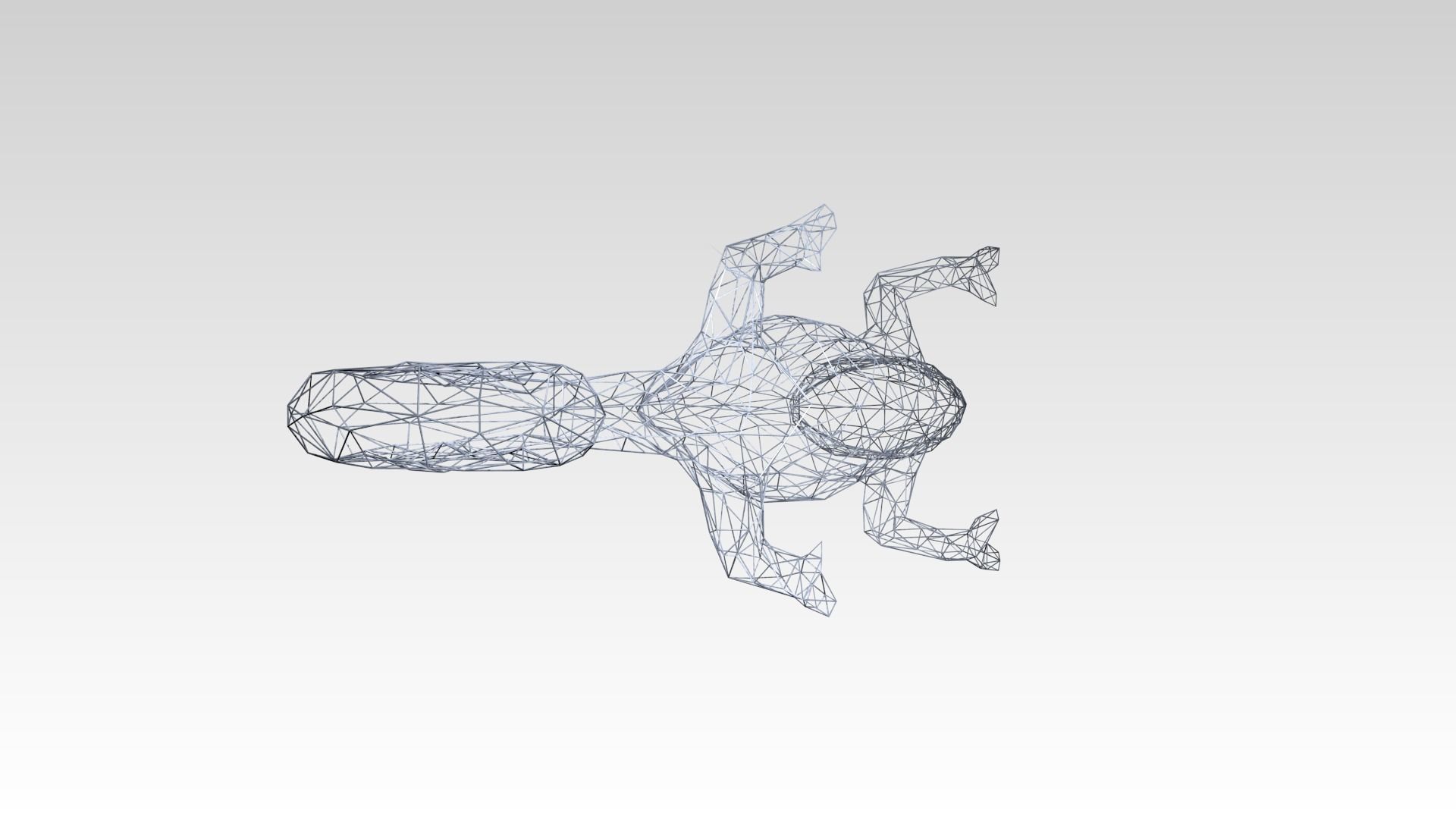 Chameleon Wireframe 3D model_6