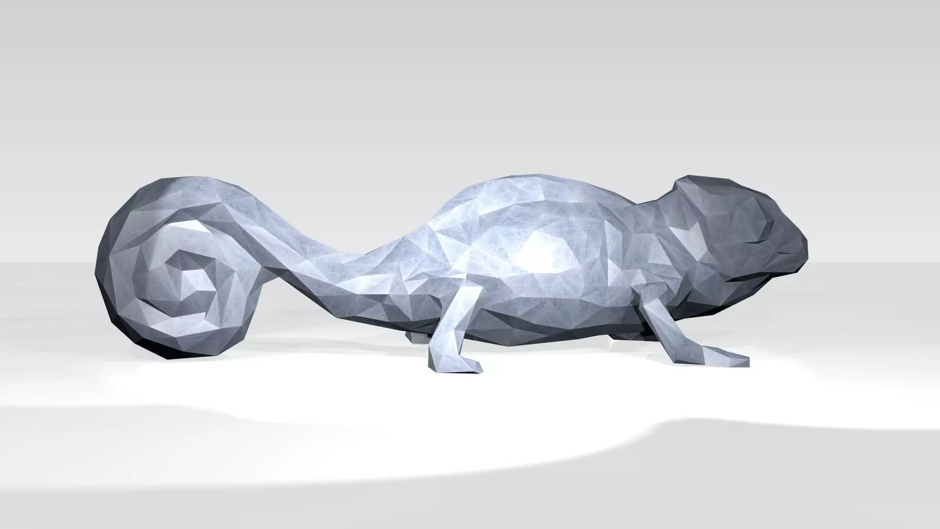 Chameleon Low Poligonal 3D model_2