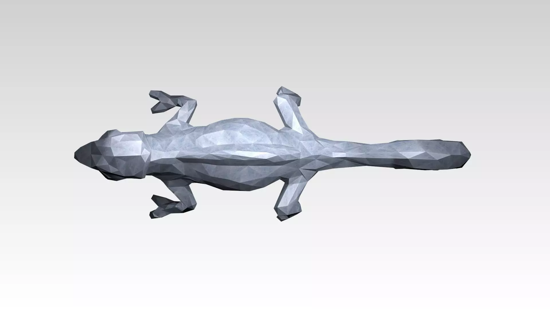 Chameleon Low Poligonal 3D model_6