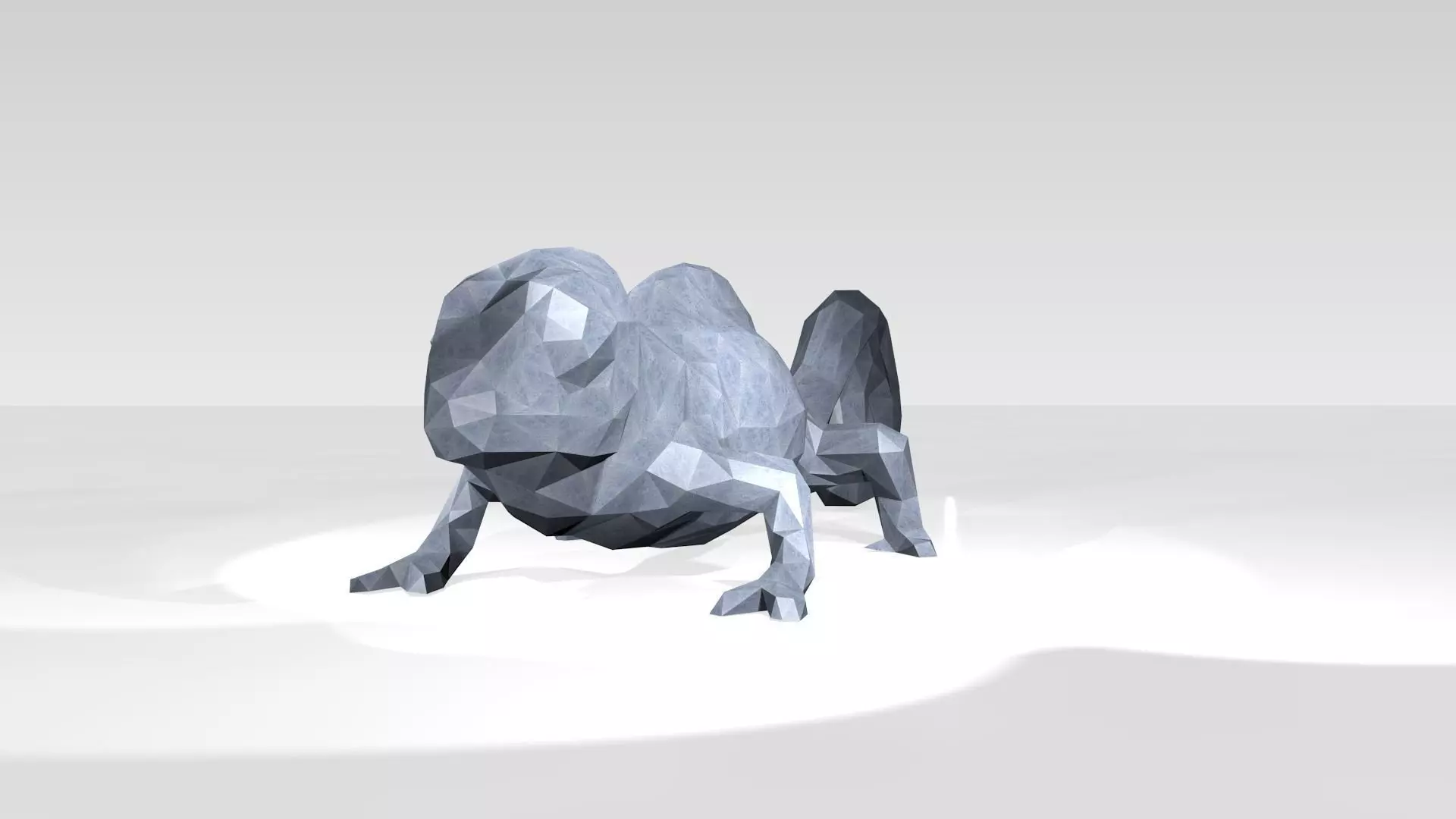 Chameleon Low Poligonal 3D model_0
