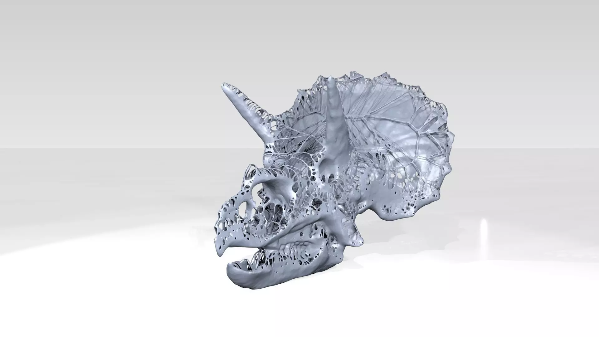Triceratops Skull Dust Voronoi 3D model