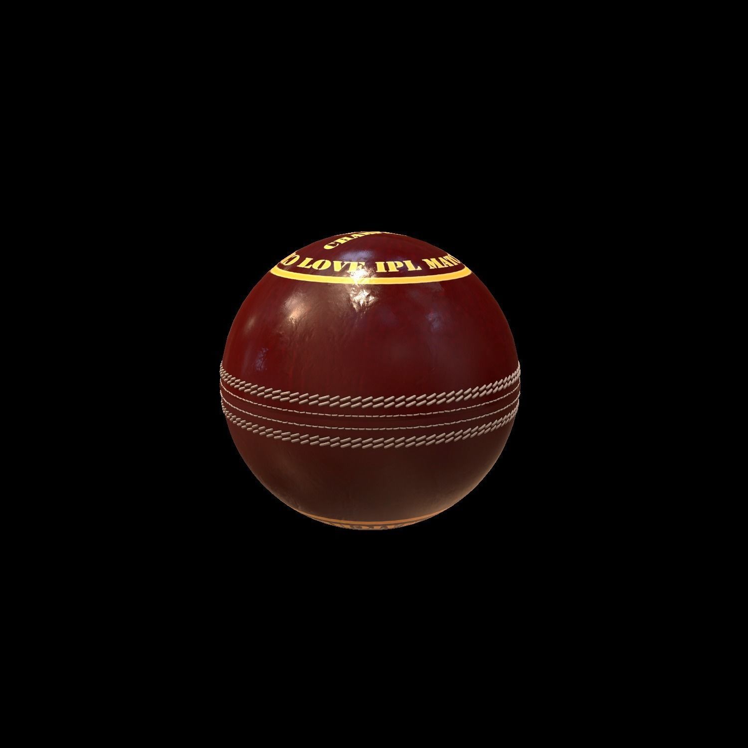 Cricket ball sports 3d model  3D model_1