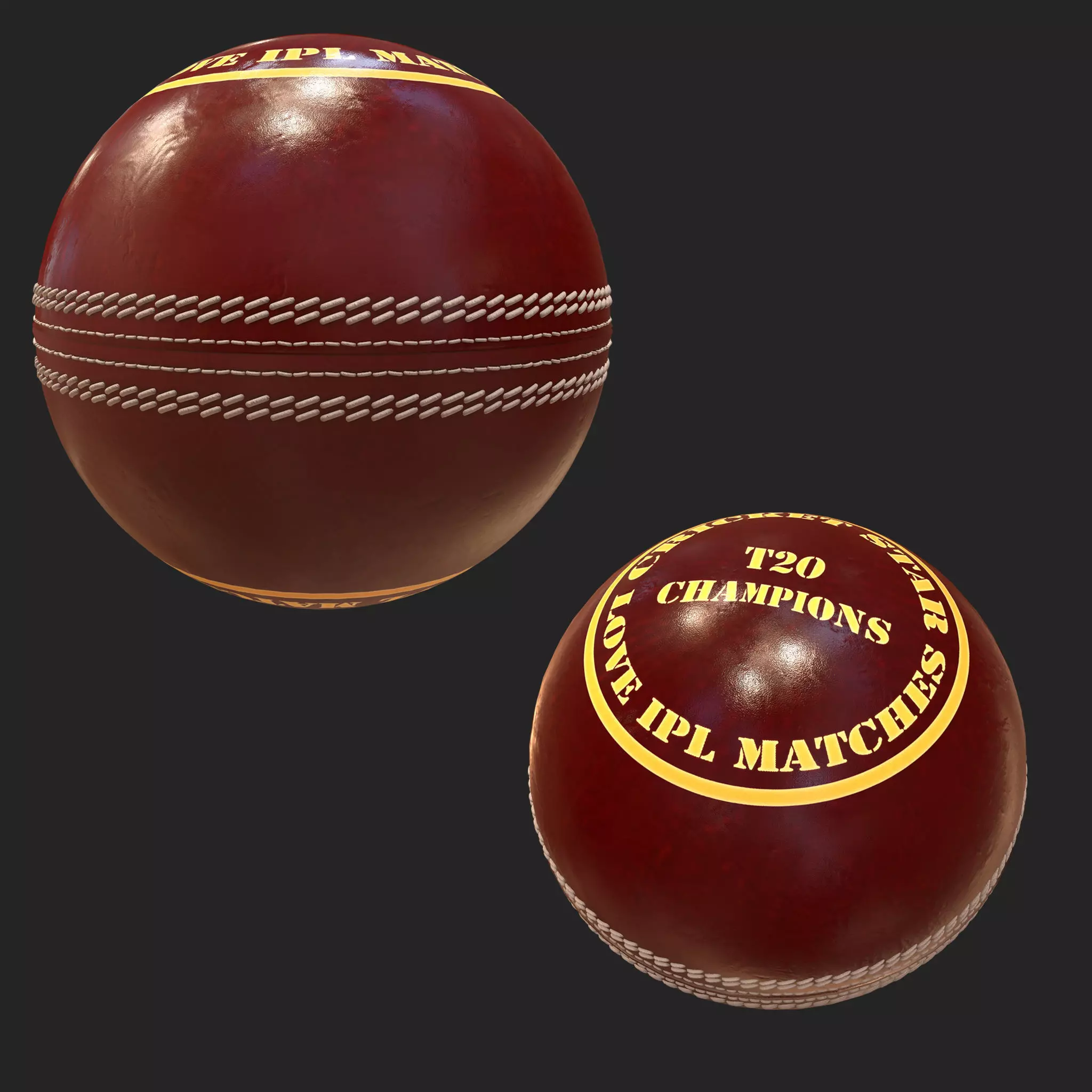 Cricket ball sports 3d model  3D model_0