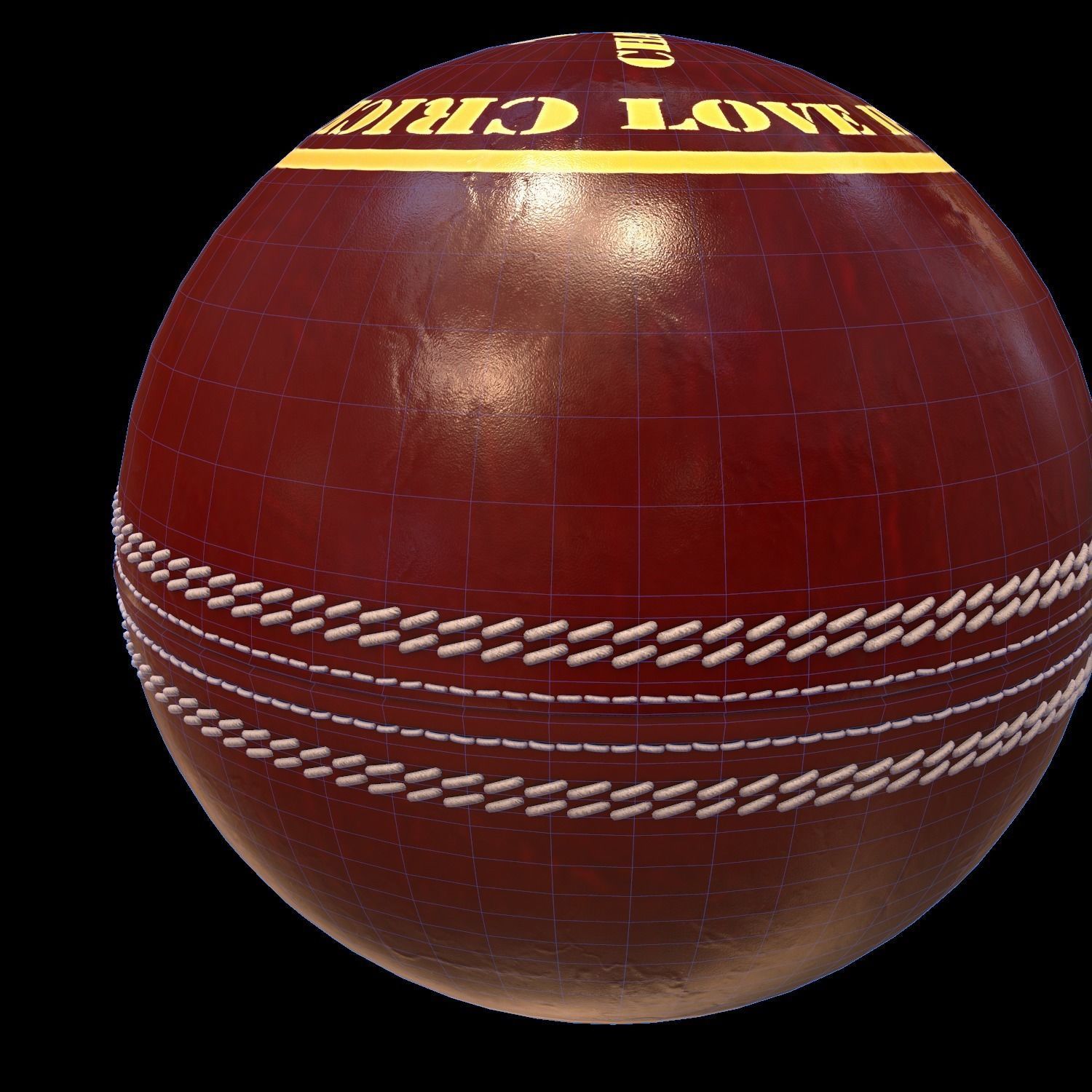 Cricket ball sports 3d model  3D model_3