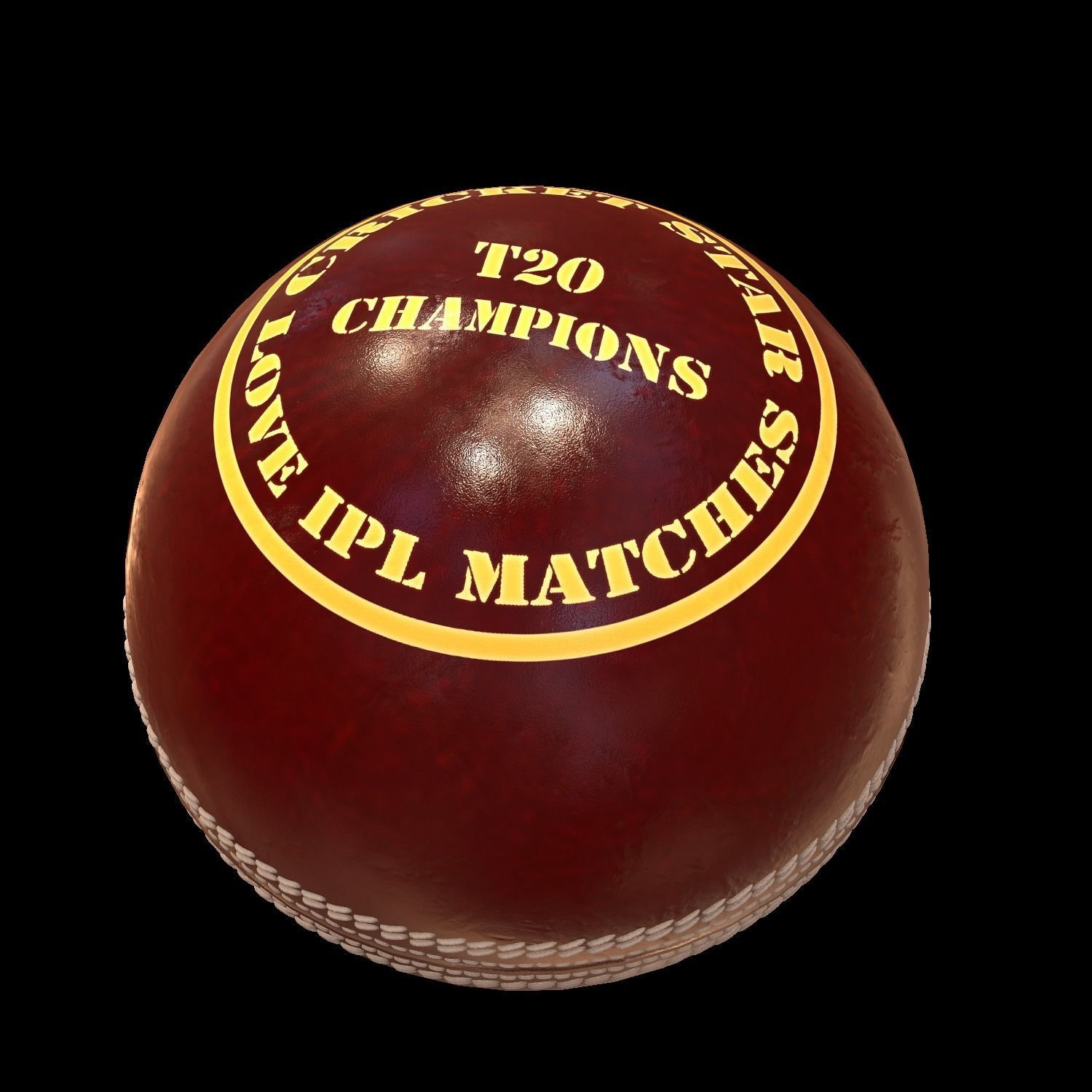 Cricket ball sports 3d model  3D model_2