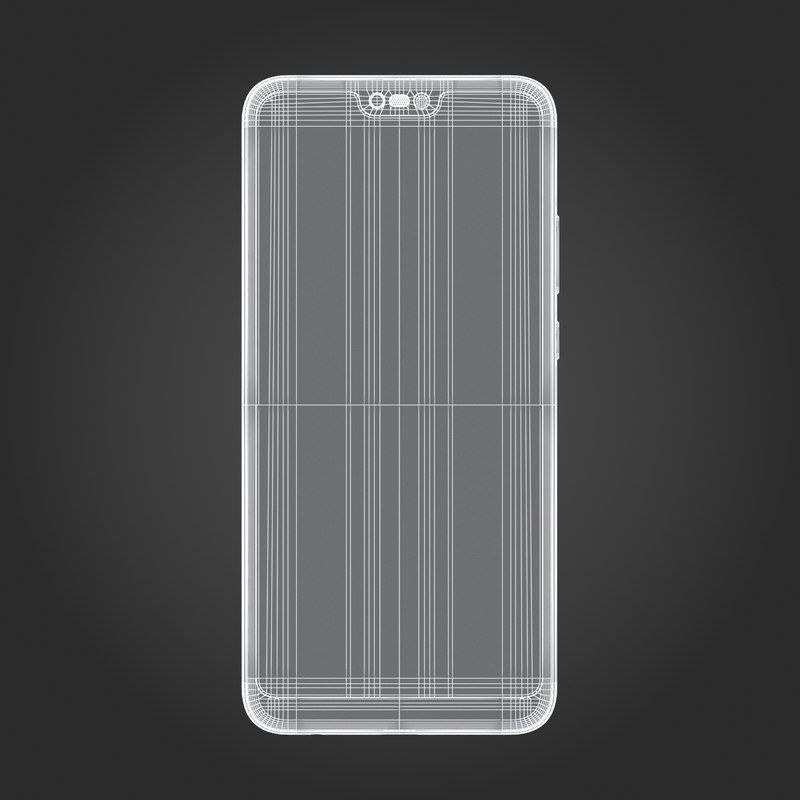 E3D - Huawei P20 Lite Midnight Black 3D model_11