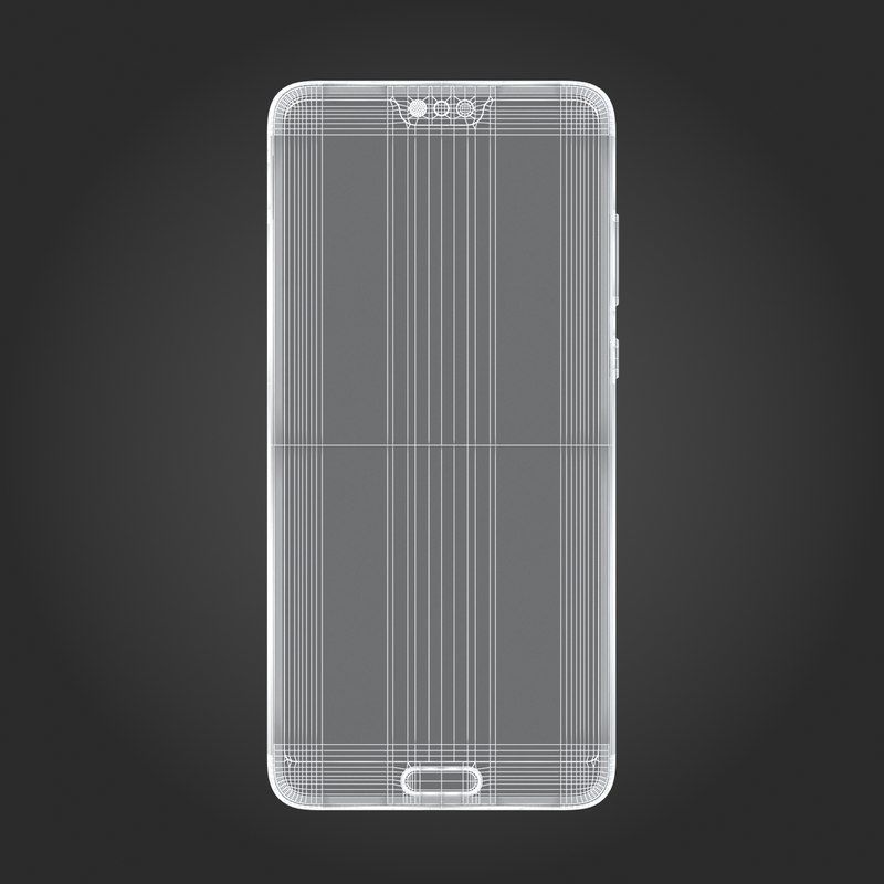 E3D - Huawei P20 Pro Midnight Blue 3D model_11