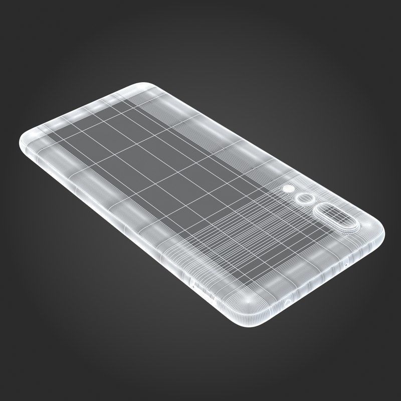 E3D - Huawei P20 Pro Midnight Blue 3D model_14