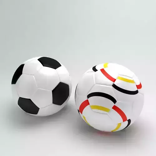Football or soccer ball sports low poly  3d model 
