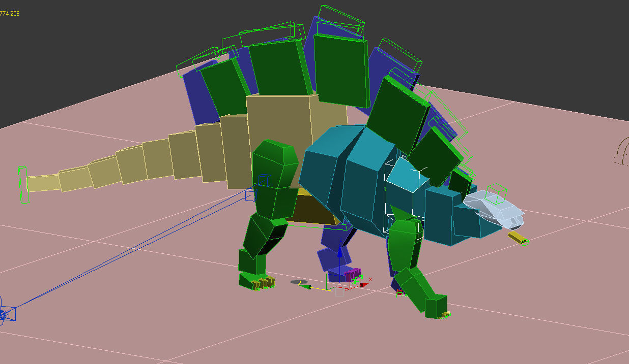Stegosaurus animations Low-poly 3D model_8
