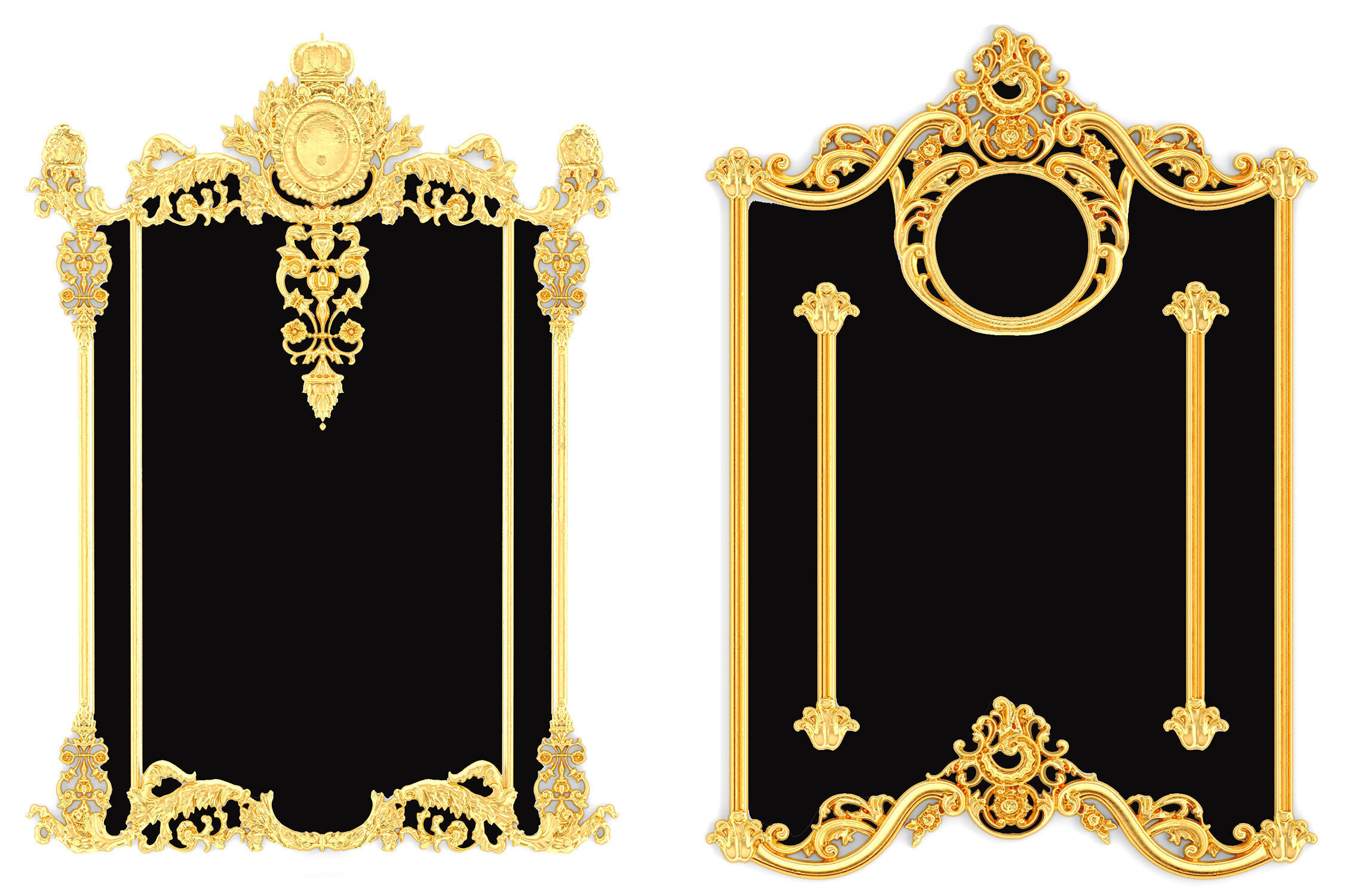 Collection stucco molding frame 3D model_21