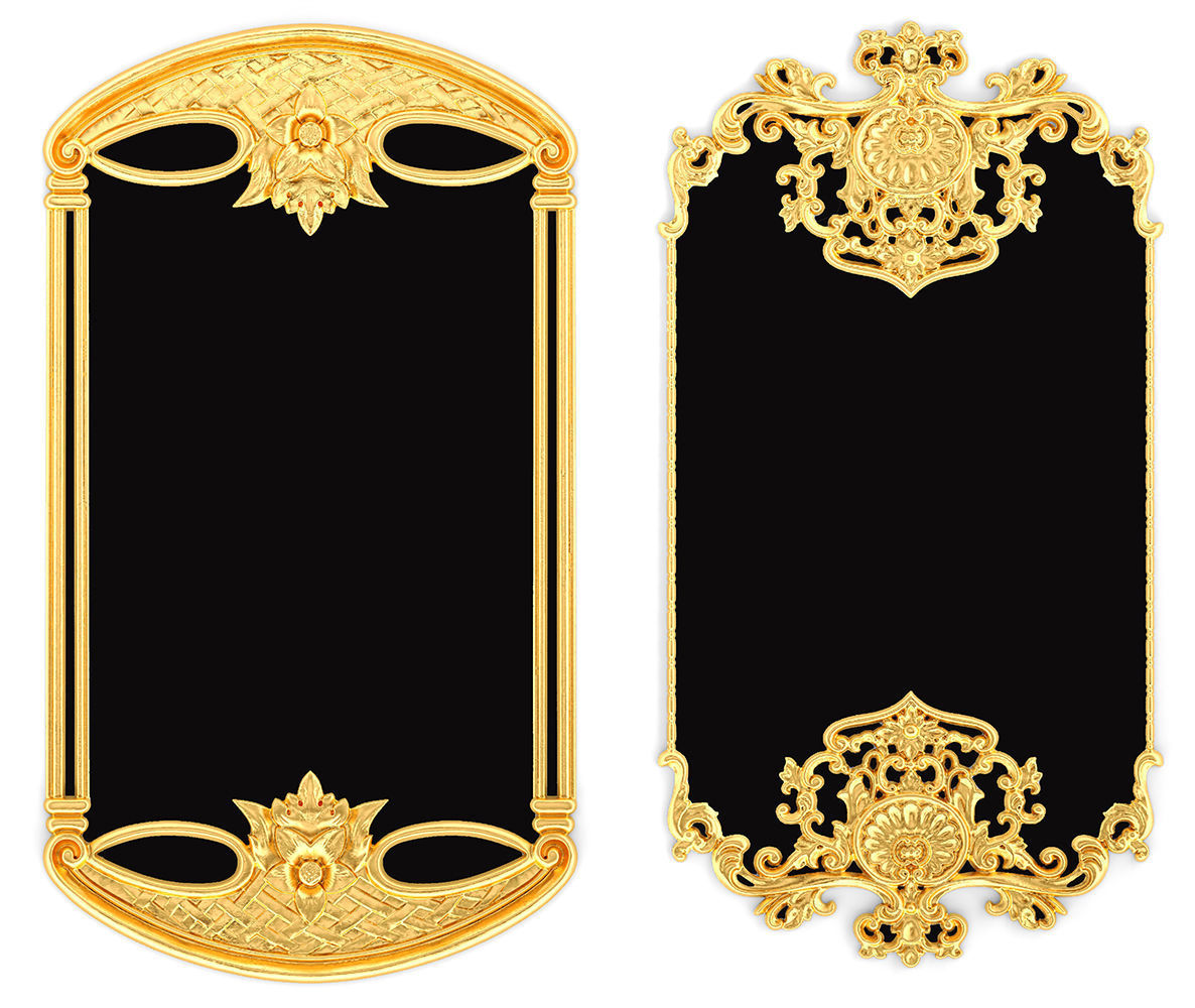 Collection stucco molding frame 3D model_24