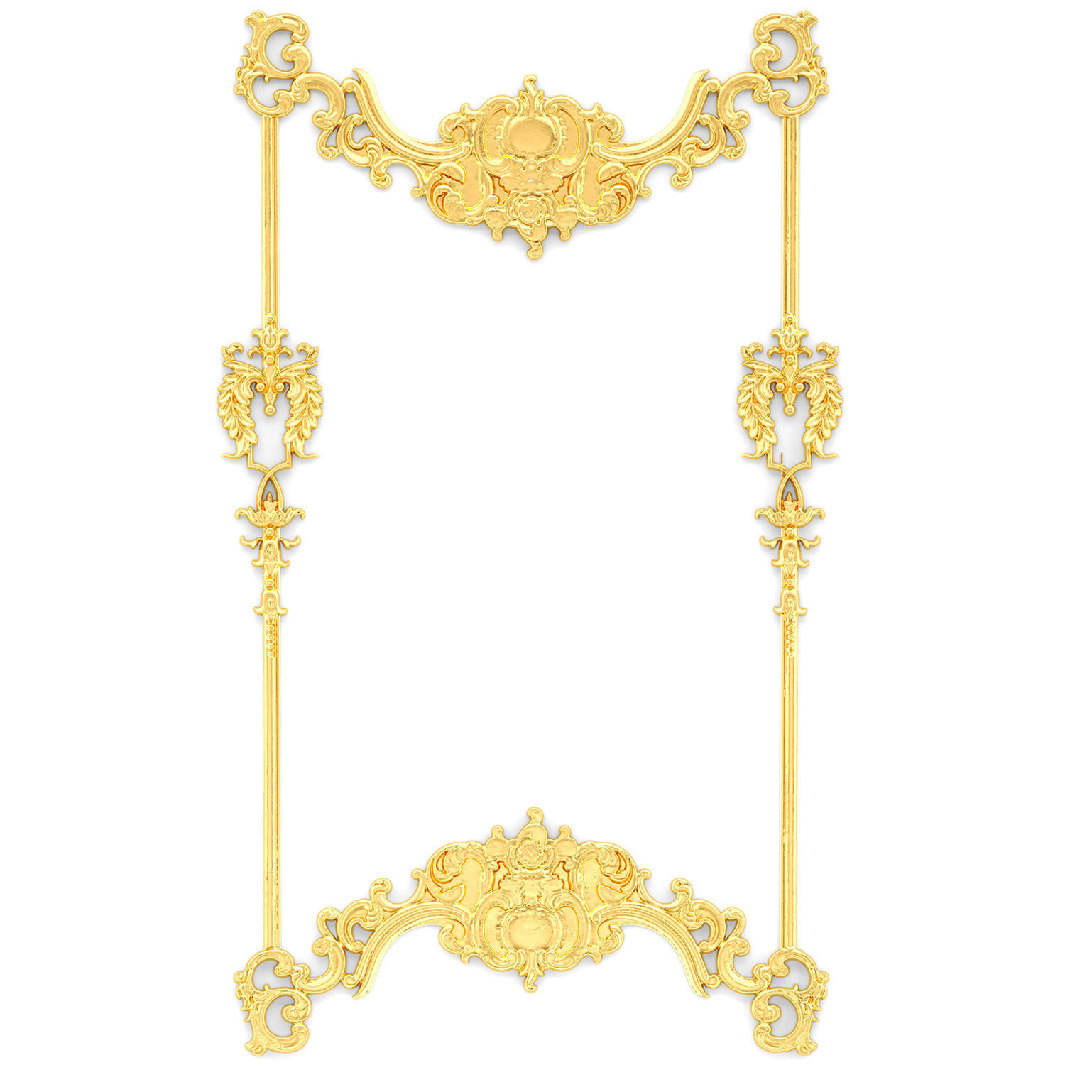 Collection stucco molding frame 3D model_3