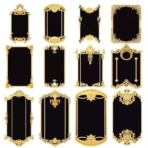 Collection stucco molding frame 3D model