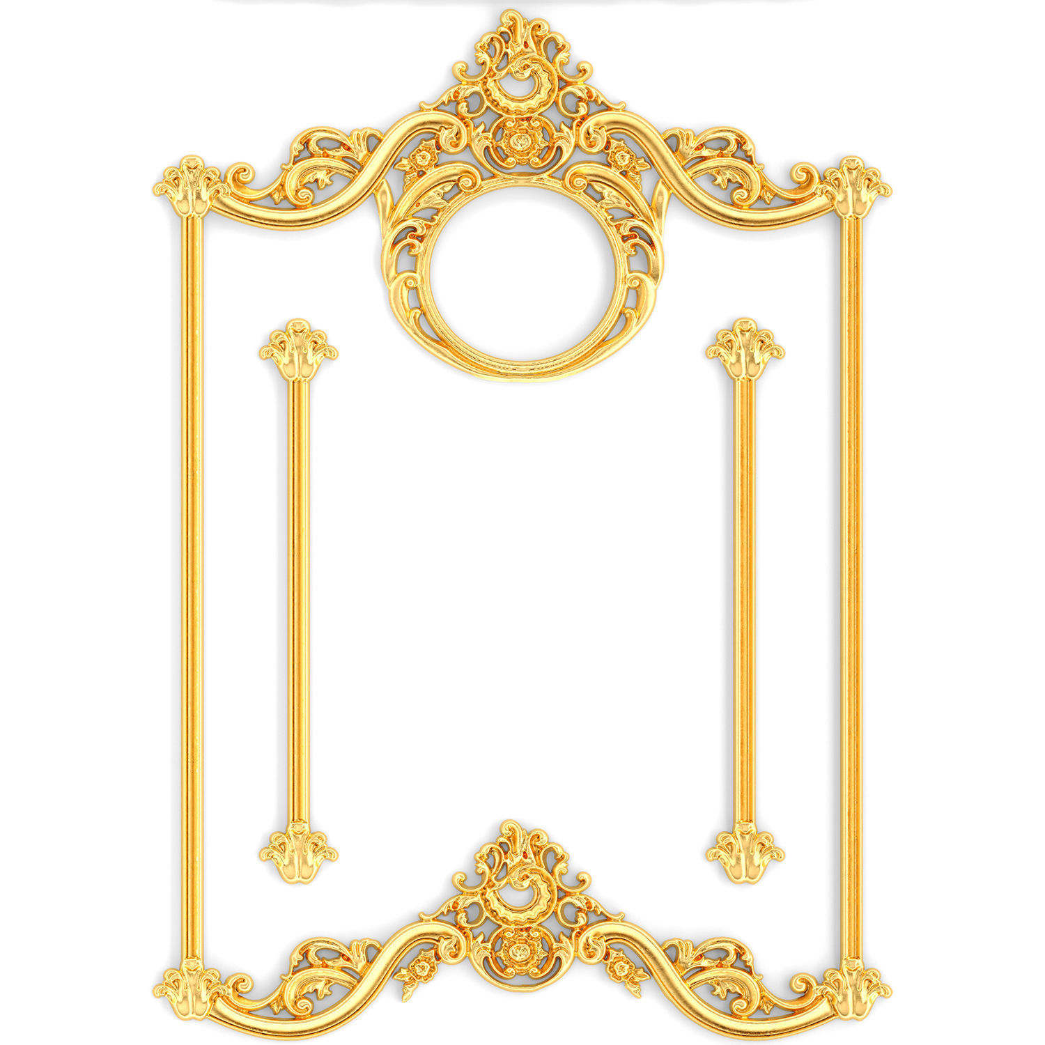 Collection stucco molding frame 3D model_12