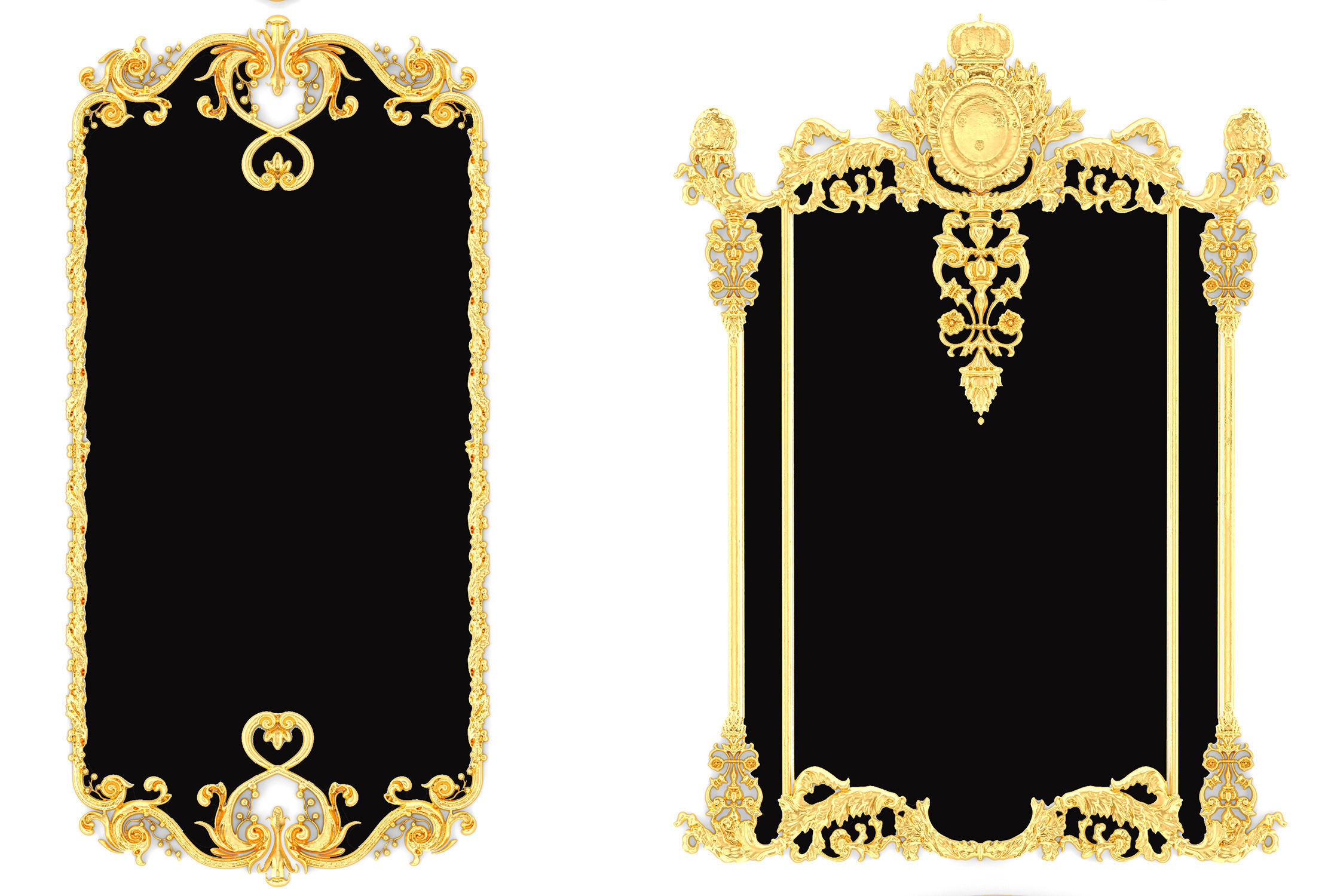 Collection stucco molding frame 3D model_22
