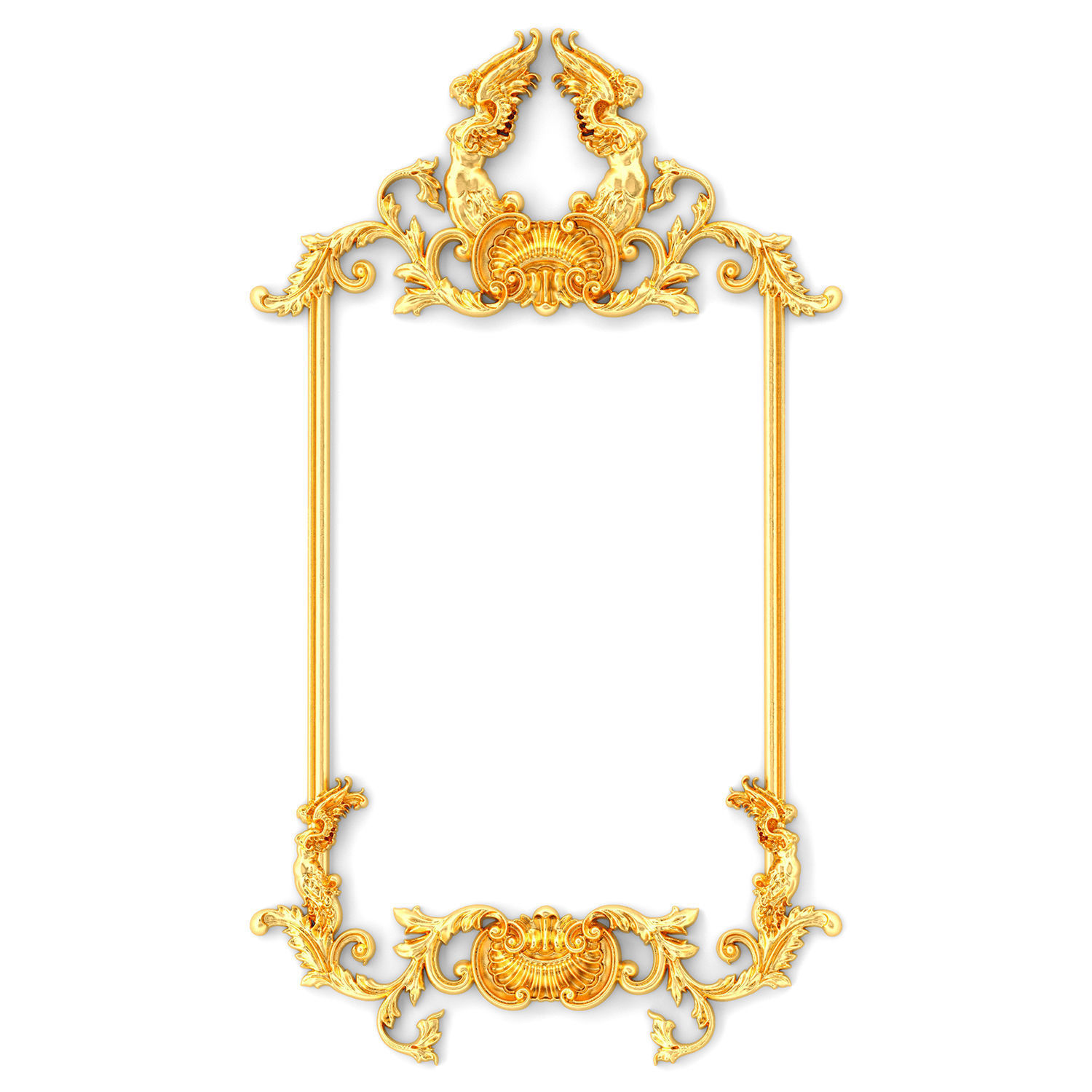 Collection stucco molding frame 3D model_4
