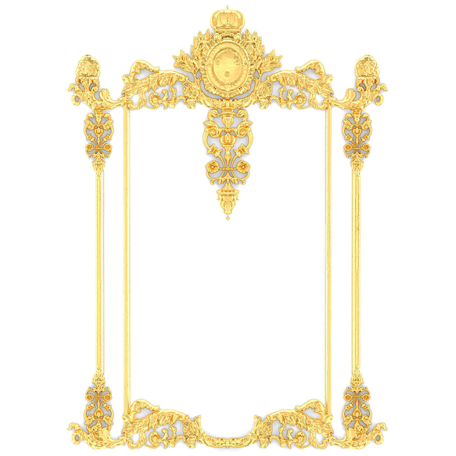 Collection stucco molding frame 3D model_8