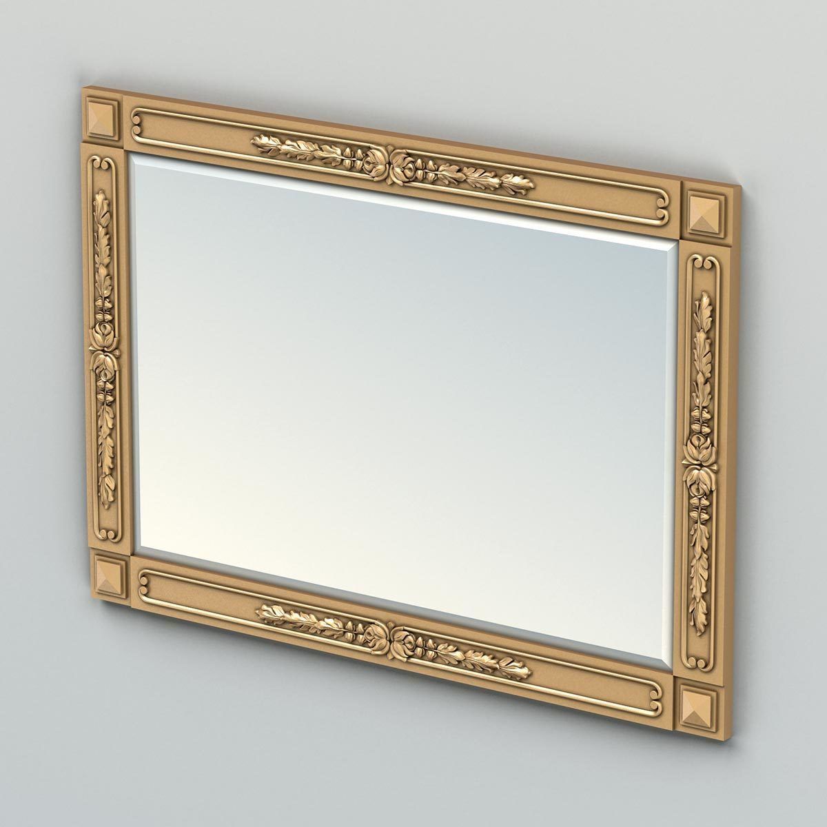 Rectangle mirror frame 012 3D model_3