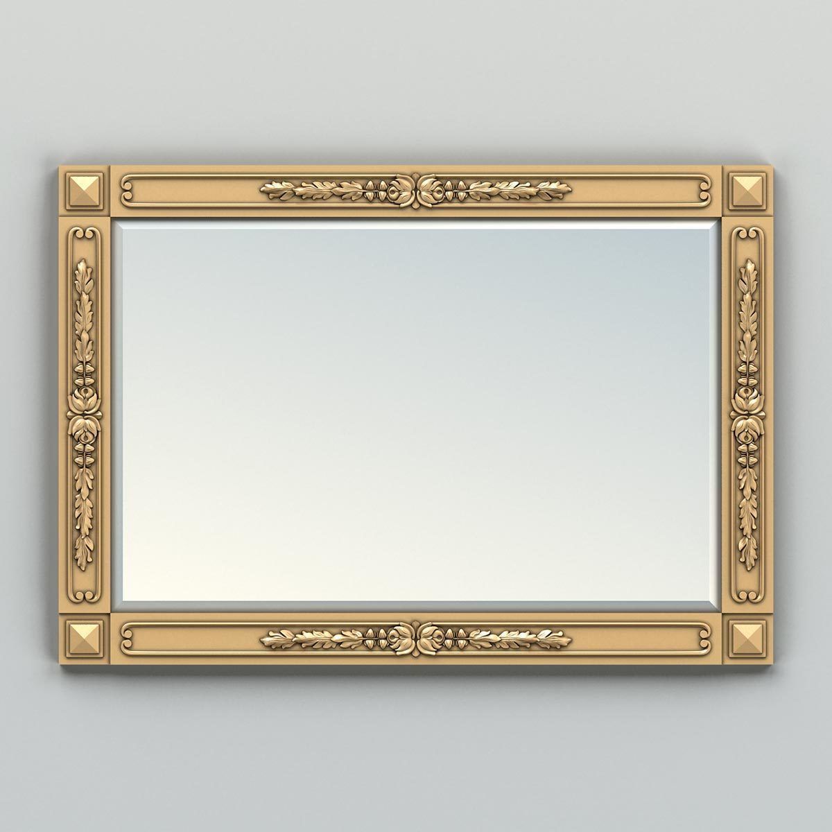 Rectangle mirror frame 012 3D model_2
