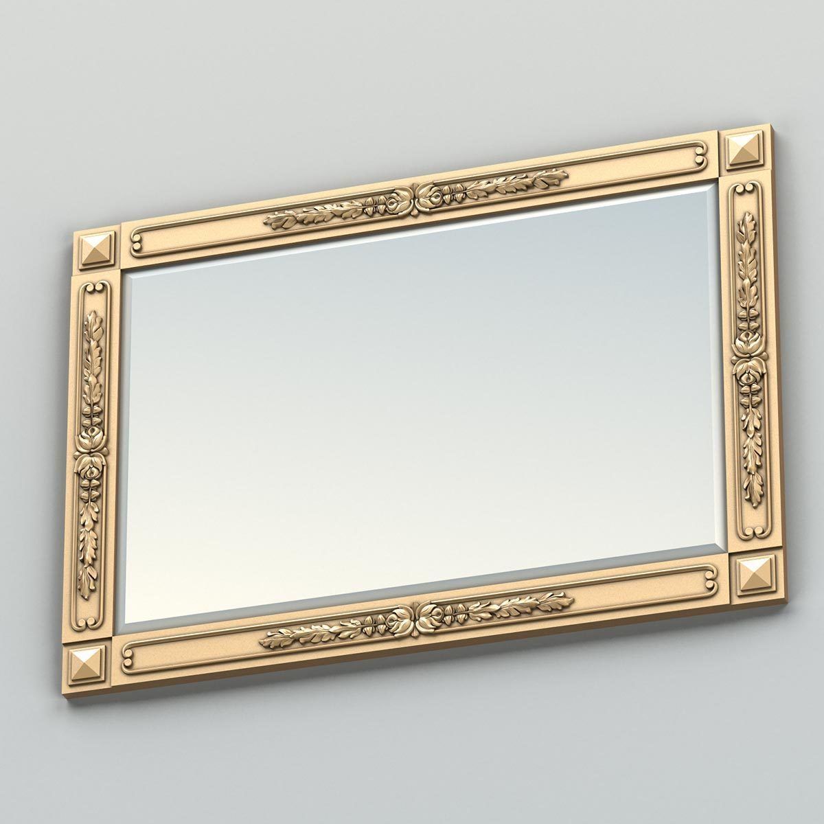 Rectangle mirror frame 012 3D model_5