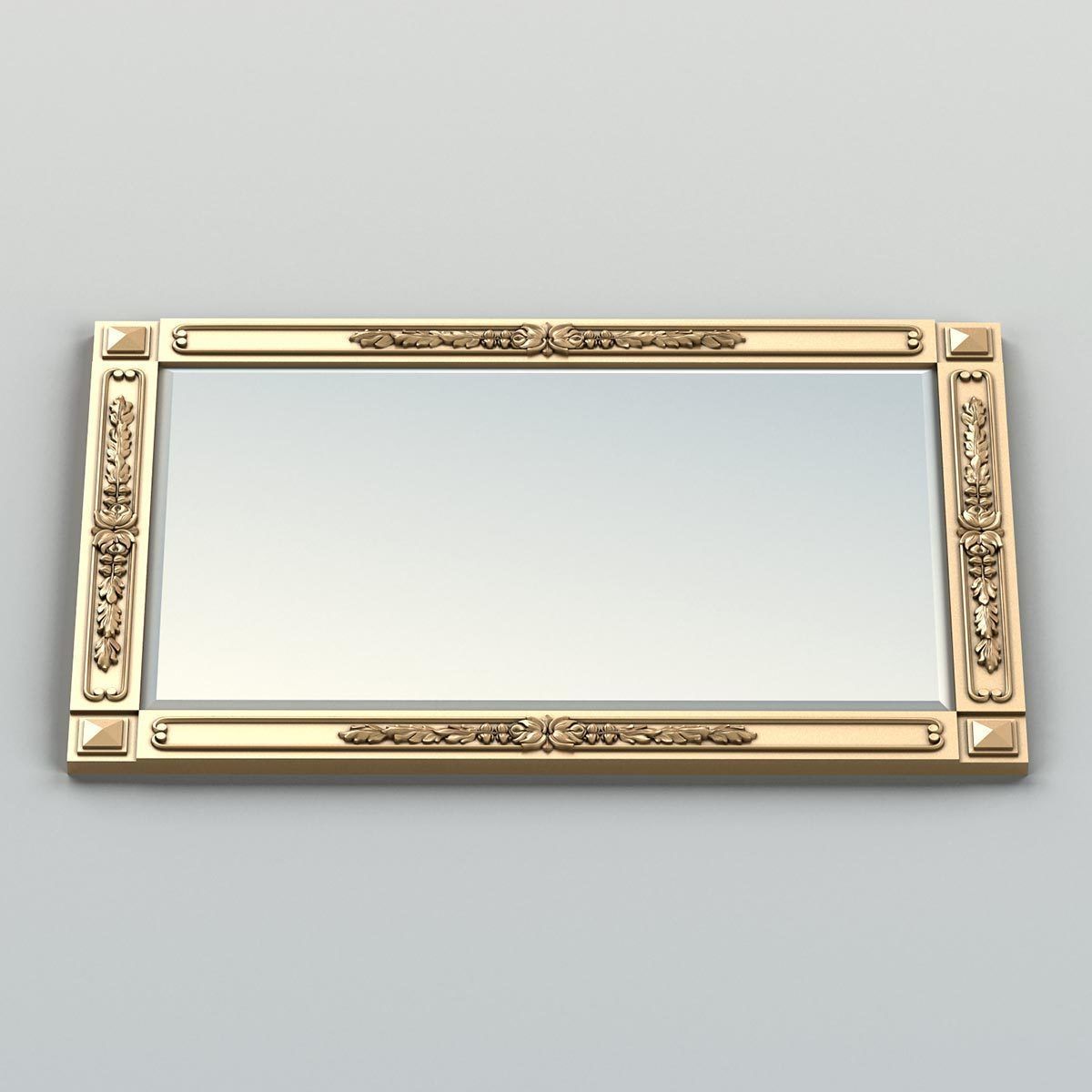 Rectangle mirror frame 012 3D model_4