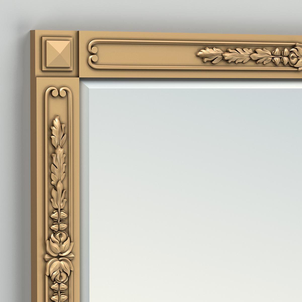 Rectangle mirror frame 012 3D model_1