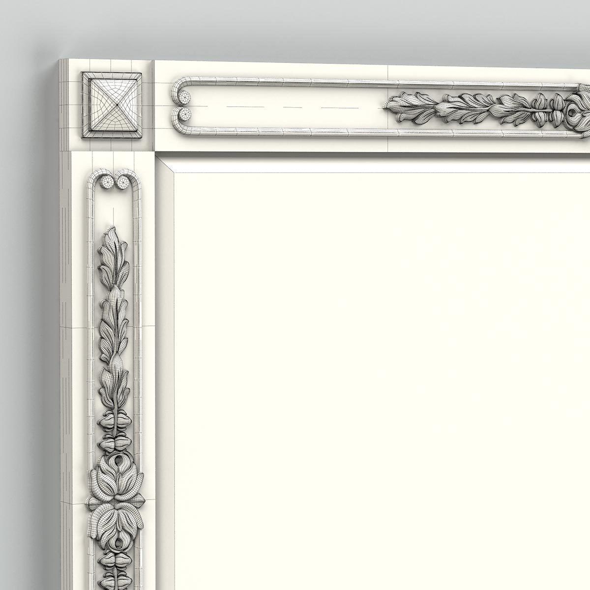 Rectangle mirror frame 012 3D model_6