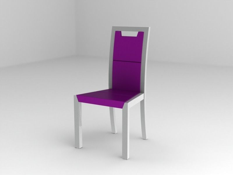 Purple Designed Chair Free 3D model