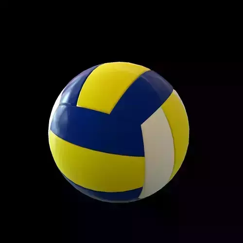 Volley ball low poly sports 3d model 