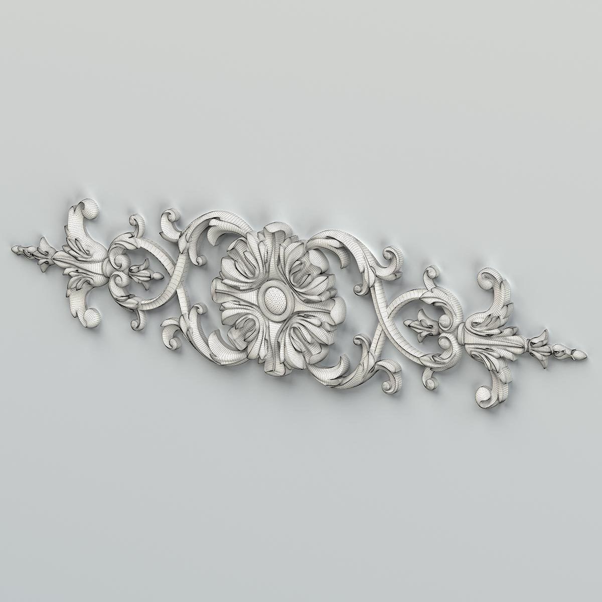 Carved decor horizontal 025 3D model_9