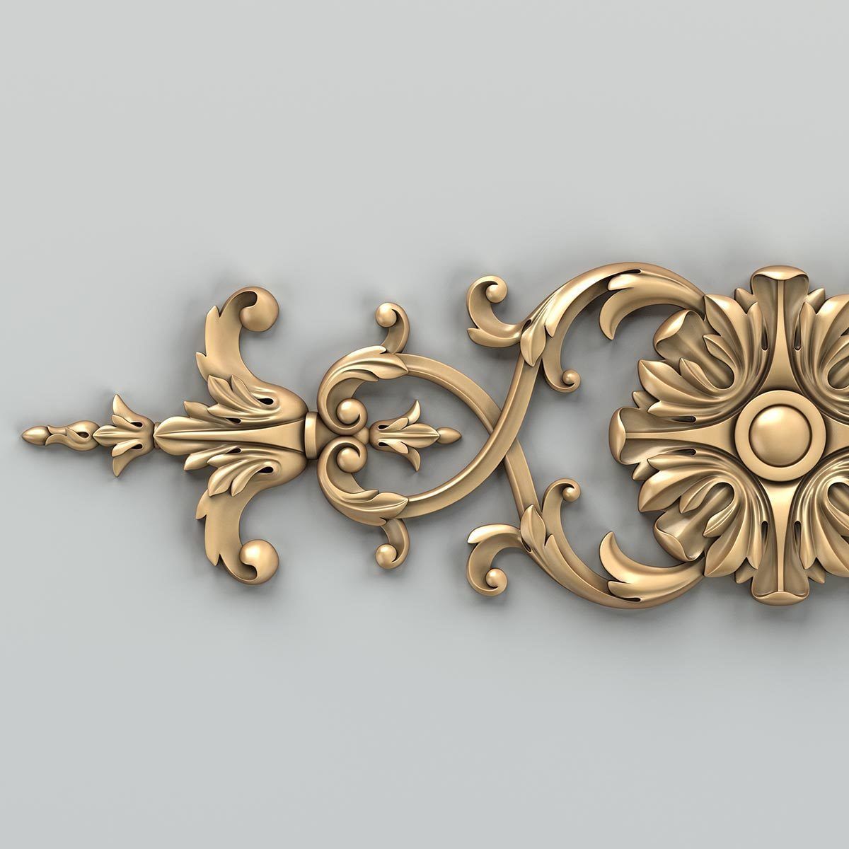 Carved decor horizontal 025 3D model_2