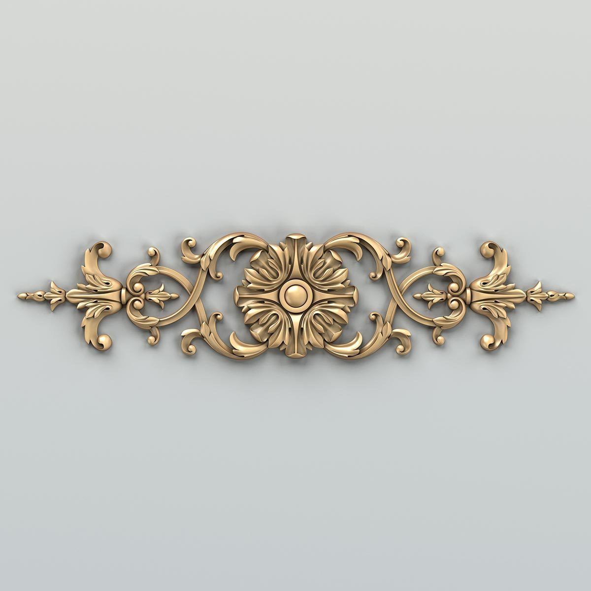 Carved decor horizontal 025 3D model_3