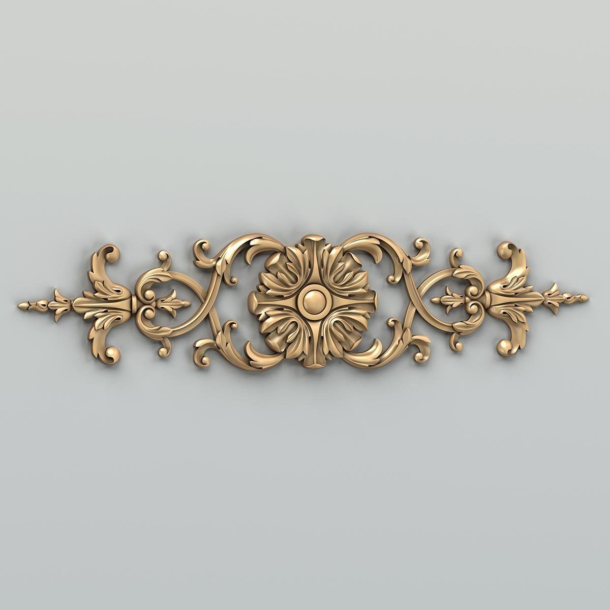 Carved decor horizontal 025 3D model_1