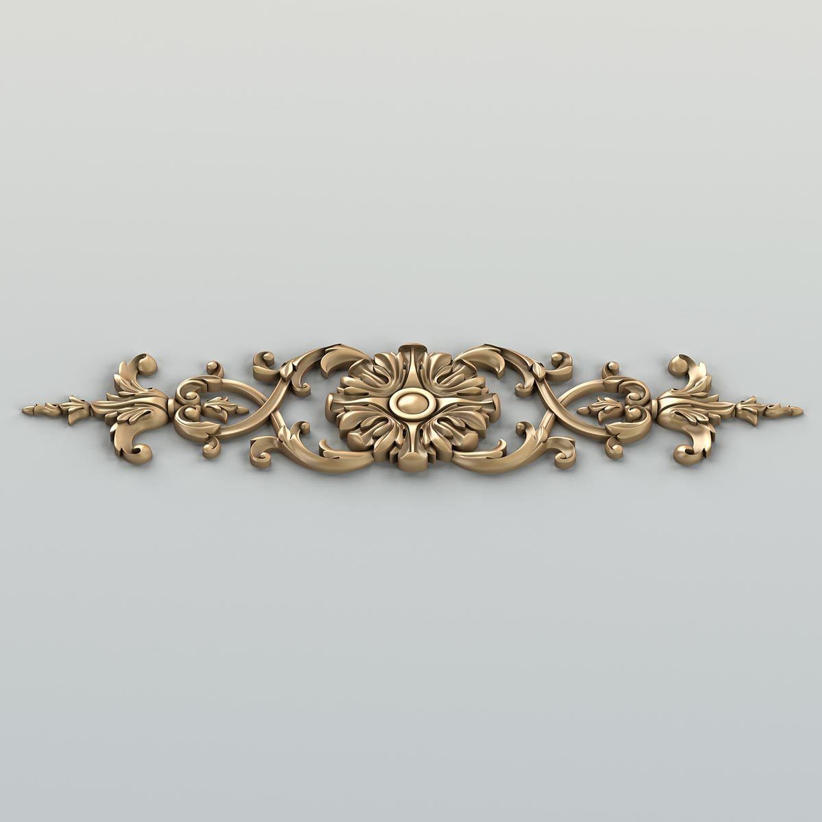 Carved decor horizontal 025 3D model_5
