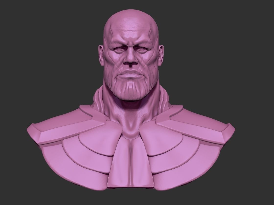 Thanos bust of 3D print model_2