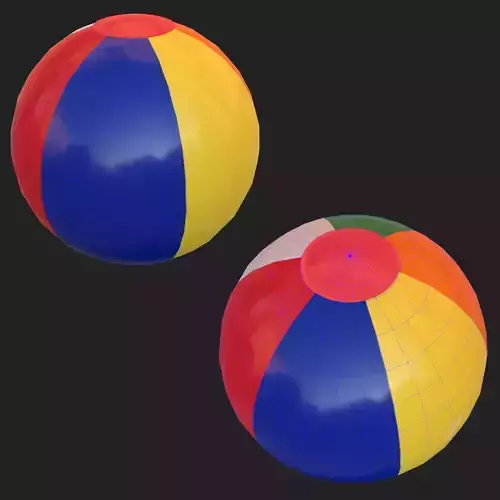Waterpool ball sports low poly 3d model 